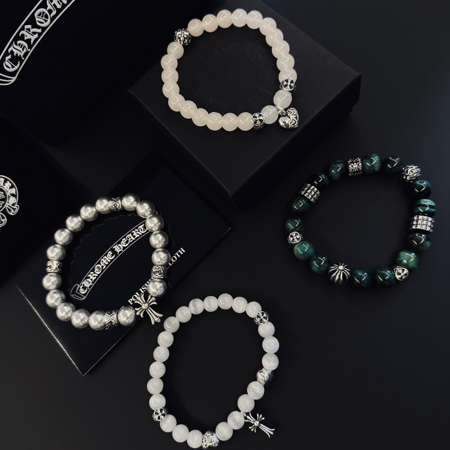 Chrome Hearts Beaded Bracelet Set